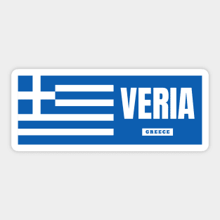 Veria City with Greek Flag Sticker